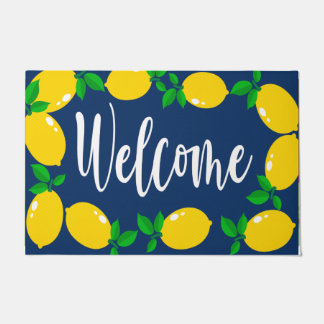 Felpudo Bienvenido Yellow Lemon Doormat, Lemon Lover Mat