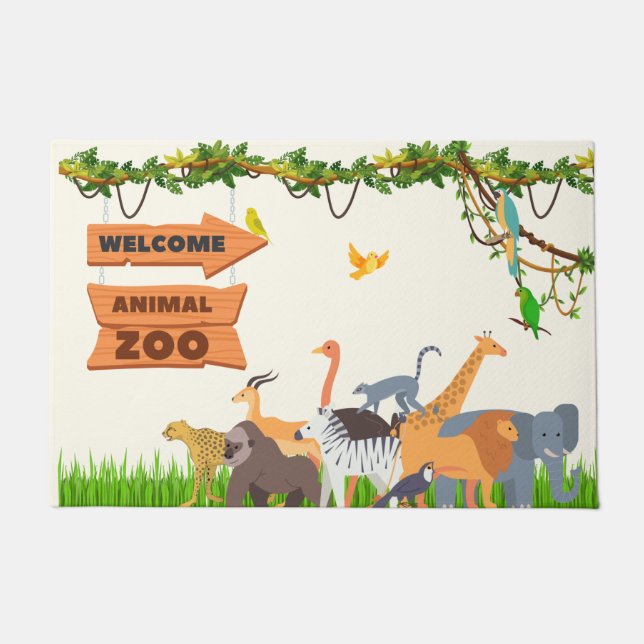 FELPUDO BIENVENIDO ZOO DE ANIMALES (Anverso)