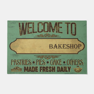 Felpudo Bienvenidos A Bakeshop Doormat, Bakeshop Personali