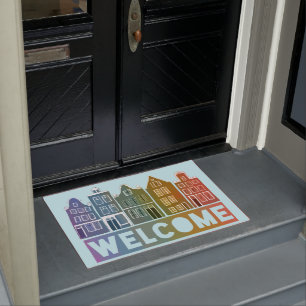 Felpudo Bienvenidos a casa Rainbow Holland Amsterdam Color