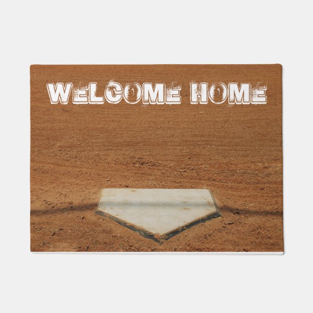 Felpudo Bienvenidos a Casa Softball/Baseball Home Plate Do (Anverso)