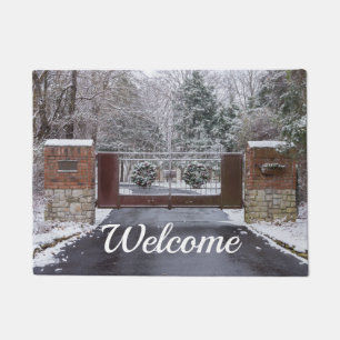 Felpudo Bienvenidos A Doormat De Bienvenida A Invierno