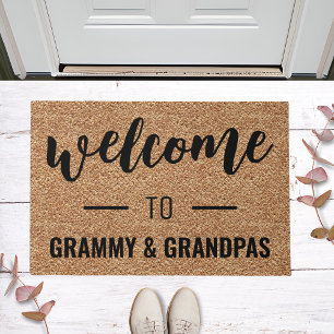 Felpudo Bienvenidos A Grammy Y Grandpas Personalizadas