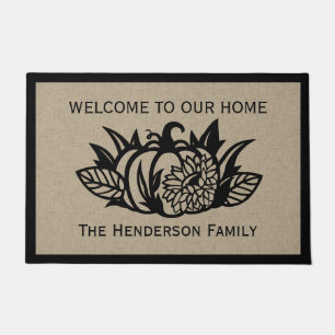 Felpudo Bienvenidos a la Calabaza y al Girasol