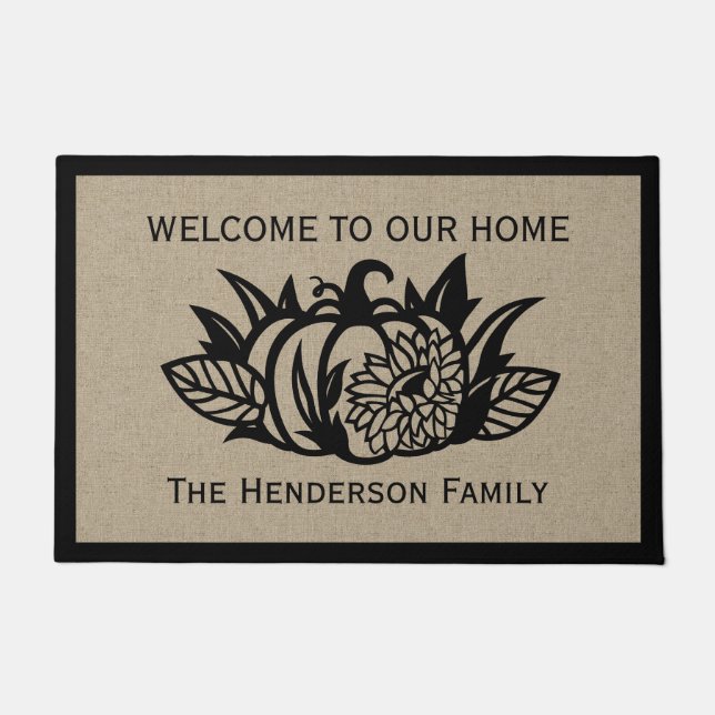 Felpudo Bienvenidos a la Calabaza y al Girasol (Anverso)