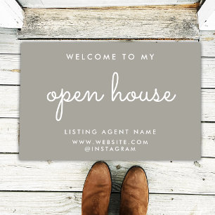 Felpudo Bienvenidos a la Casa Abierta Bienvenida Realtor G