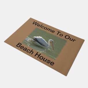 Felpudo Bienvenidos a la Casa Costera Pelican de Summer Be