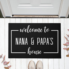 Felpudo Bienvenidos A La Casa De NANA Y PAPA