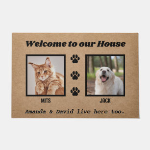 Felpudo Bienvenidos a la casa de perros divertidos Persona