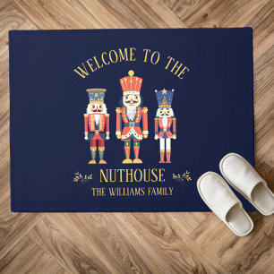 Felpudo Bienvenidos a los Navidades Nuthouse Nutcracker