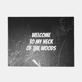 Felpudo Bienvenidos a mi cuello del venado de los bosques