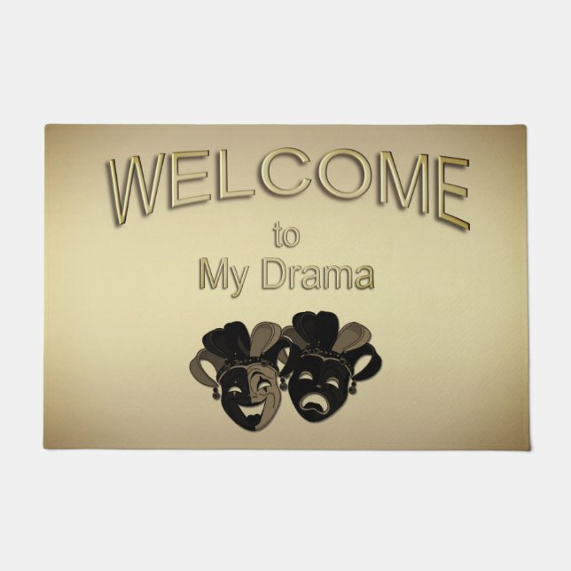 Felpudo Bienvenidos a mi teatro dramático (Anverso)