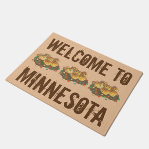 Felpudo Bienvenidos a Minnesota Hot Dish Tater Tot Cassero