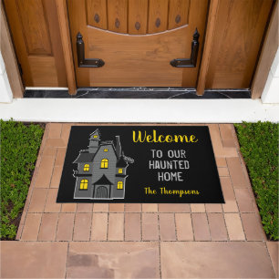 Felpudo Bienvenidos a nuestra casa de refugiados Halloween