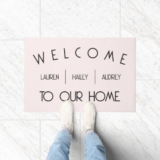 Felpudo "Bienvenidos a nuestra casa" Personalizado Nombres