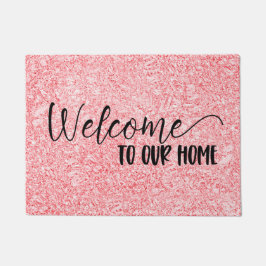 Felpudo Bienvenidos A Nuestra Casa | Rosa Rosa