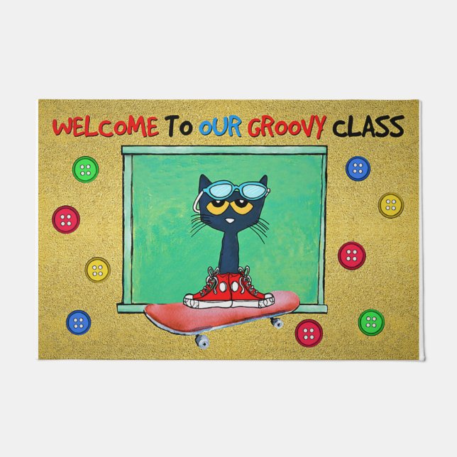 Felpudo Bienvenidos A Nuestra Clase Groovy (Anverso)