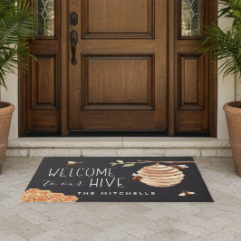 Felpudo Bienvenidos a nuestra colmena personalizada
