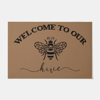 Felpudo Bienvenidos A Nuestra Hive Mat, Simple Abeja 