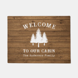 Felpudo Bienvenidos A Nuestra Impresión Estilo Madera De Á