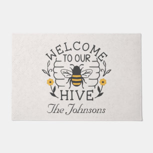 Felpudo Bienvenidos a nuestra Primavera de Abejas de Miel