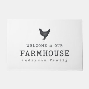 Felpudo Bienvenidos a nuestro campo de cultivo Pollo Rúst