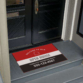 Felpudo Bienvenidos a nuestro Personalizado de la Casa Abi