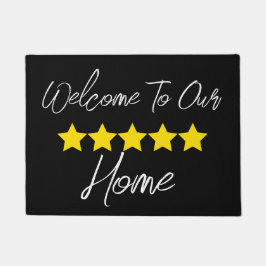 Felpudo Bienvenidos A Nuestro Saludo A Casa De Cinco Estre