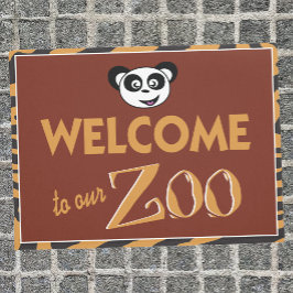 Felpudo Bienvenidos a nuestro zoológico divertido