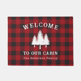 Felpudo Bienvenidos A Nuestros Árboles De Cabina Tapado De
