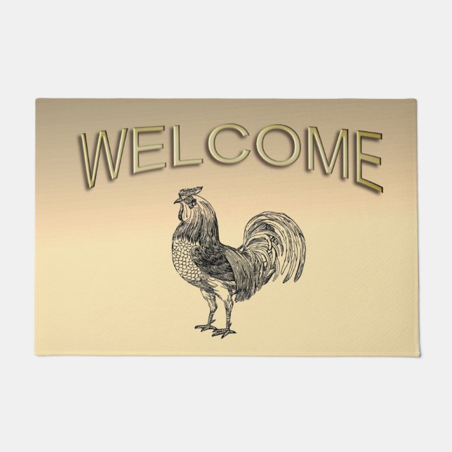 Felpudo Bienvenidos a Rustic Rooster (Anverso)