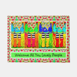 Felpudo Bienvenidos a todos los adorables botes y maricone