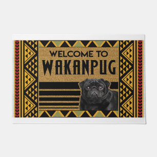 Felpudo Bienvenidos A Wakanpug, amante De Los Perros