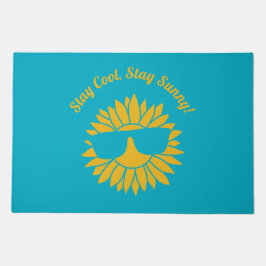 Felpudo Bienvenidos a Warmth: Stay Guay y Sunny Sunflower