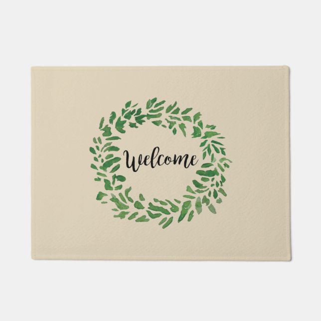 Felpudo Bienvenidos a Wreath Painting Farmhouse (Anverso)