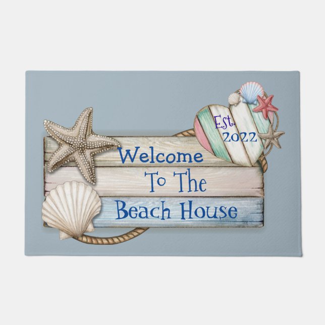 Felpudo Bienvenidos Al Beach House Doormat (Anverso)