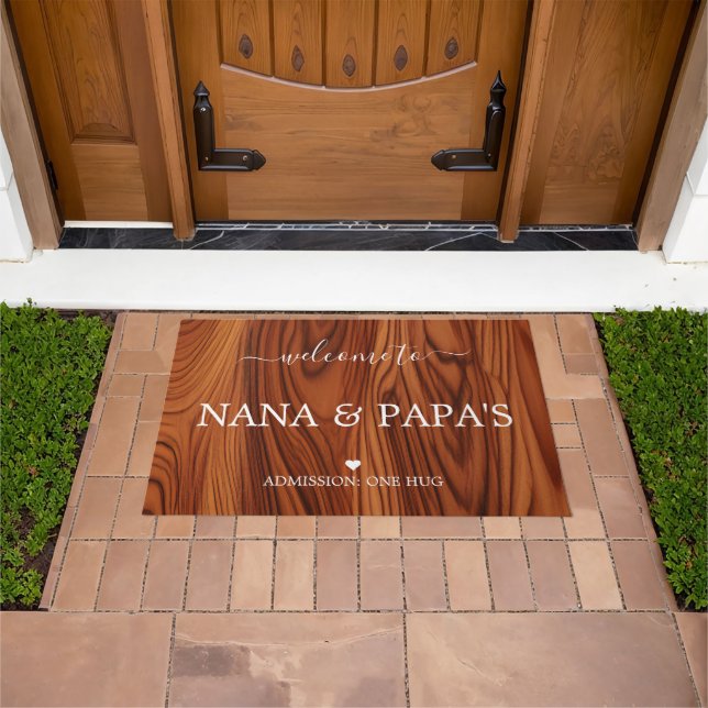 Felpudo Bienvenidos al Doormat de Nana y Papa's Wood House (Exterior)