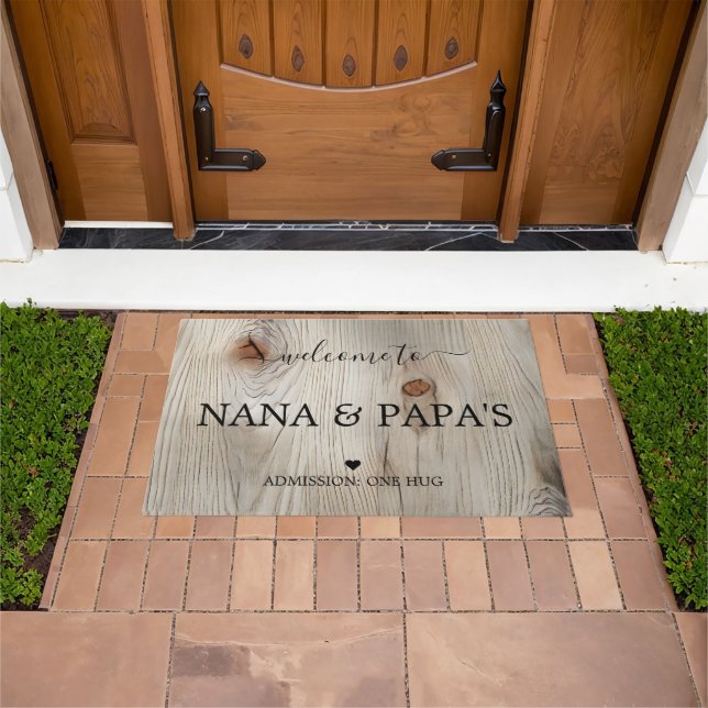Felpudo Bienvenidos al Doormat de Nana y Papa's Wood House (Exterior)