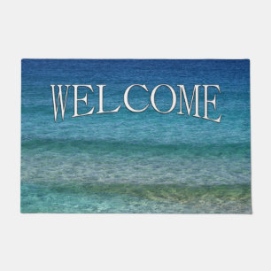 Felpudo Bienvenidos al hermoso y tranquilo Mar Caribe
