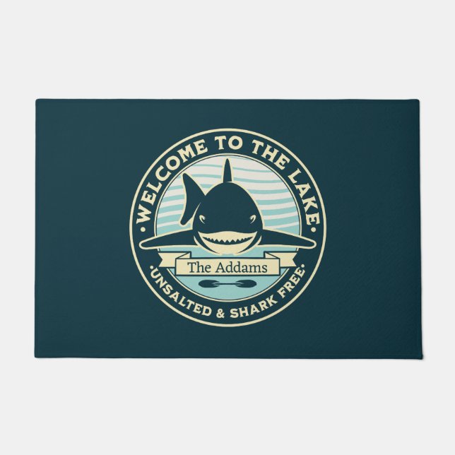 Felpudo Bienvenidos al lago Unsalted & Shark Free Doormat (Anverso)