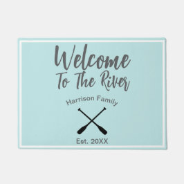 Felpudo Bienvenidos Al Nombre De La Familia River personal