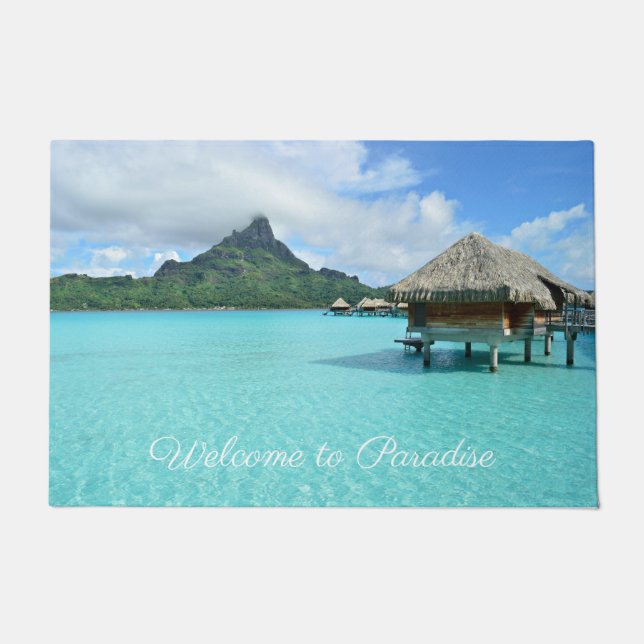 Felpudo Bienvenidos al Paraíso Bora Bora (Anverso)