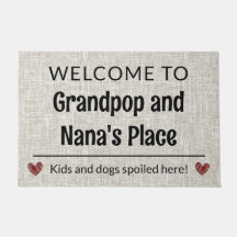Bienvenidos al Personalizable Grandpop y Nana's Pl