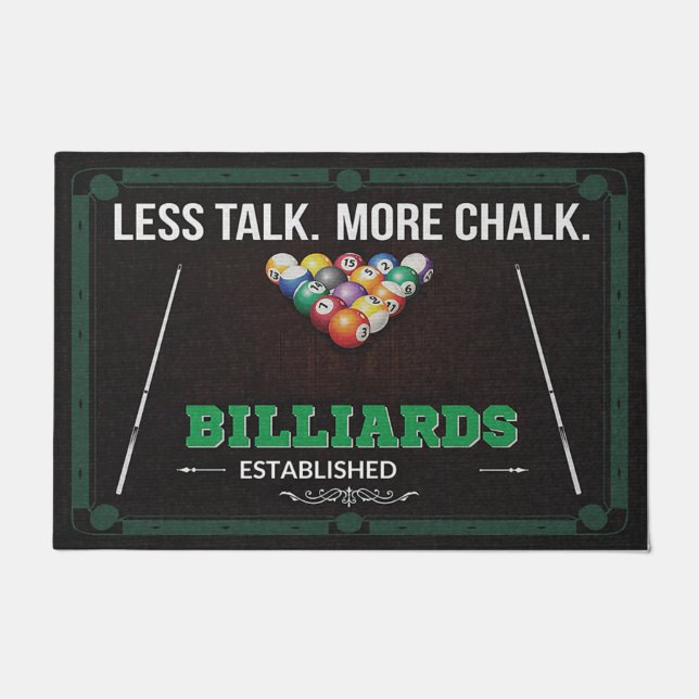 Felpudo Bienvenidos Billiard Room Doormat, Billiard Lover  (Anverso)