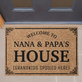 Felpudo Bienvenidos Los Abuelos De La Casa De NANA Y PAPA