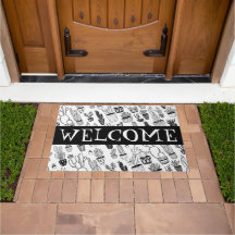 BIENVENIDOS MAT Cute Planta Potable Cactus