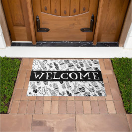 Felpudo BIENVENIDOS MAT Cute Planta Potable Cactus