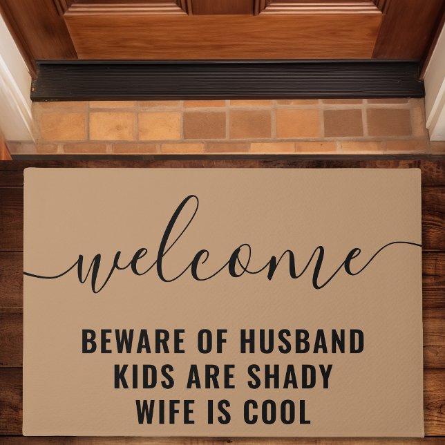 Felpudo Bienvenidos Niños Con Sombra Familia Graciosa Tan  (Subido por el creador)