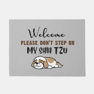 Felpudo Bienvenidos, por favor, no pisen mi Shih Tzu