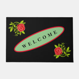 FELPUDO BIENVENIDOS ROSA NEGRO NUEVO